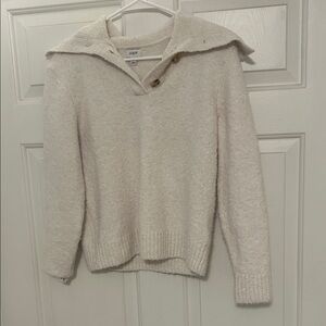 J. Crew Cream V-Neck Sweater